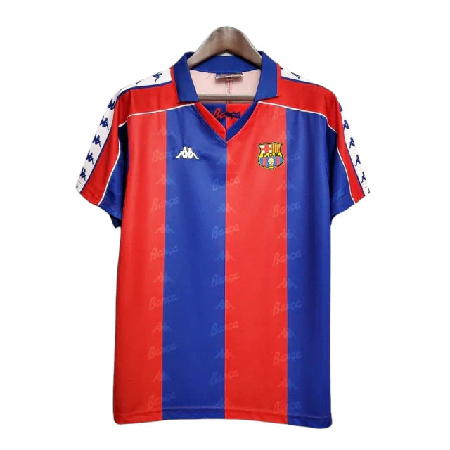 Camisa Barcelona Retrô 92/95 - Kappa - Azul e Grená - Rezenha 10 FC