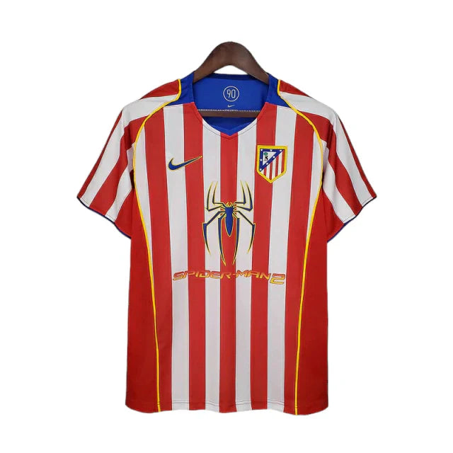 Camisa Atlético de Madrid Retrô 2004/2005 Vermelha e Branca - Nike - Rezenha 10 FC