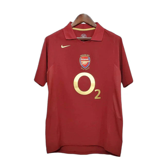 Camisa Arsenal Retrô 2005/2006 Vinho - Nike - Rezenha 10 FC