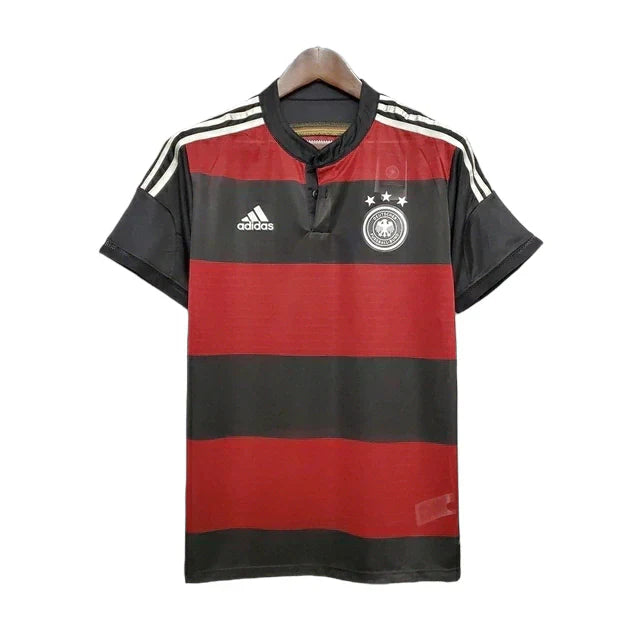 Camisa Alemanha Retrô 2014 - Adidas - Preto e Vermelha - Rezenha 10 FC