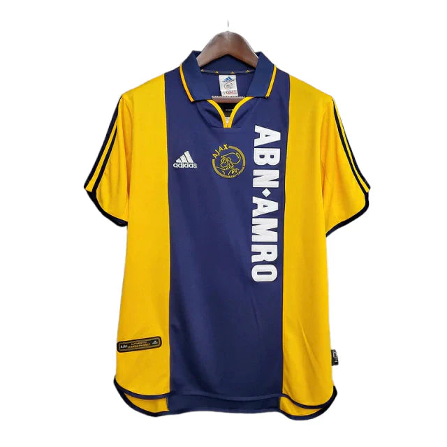 Camisa Ajax Retrô 2000/2001 Azul e Amarela - Adidas - Rezenha 10 FC