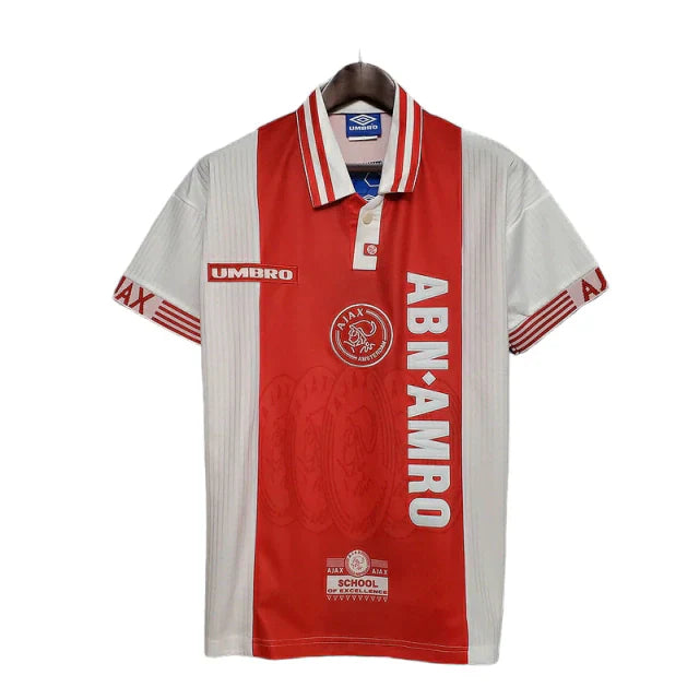 Camisa Ajax Retrô 1997/1998 Vermelha e Branca - Umbro - Rezenha 10 FC