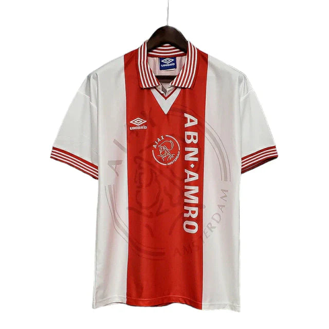 Camisa Ajax Retrô 1995/1996 Vermelha e Branca - Umbro - Rezenha 10 FC