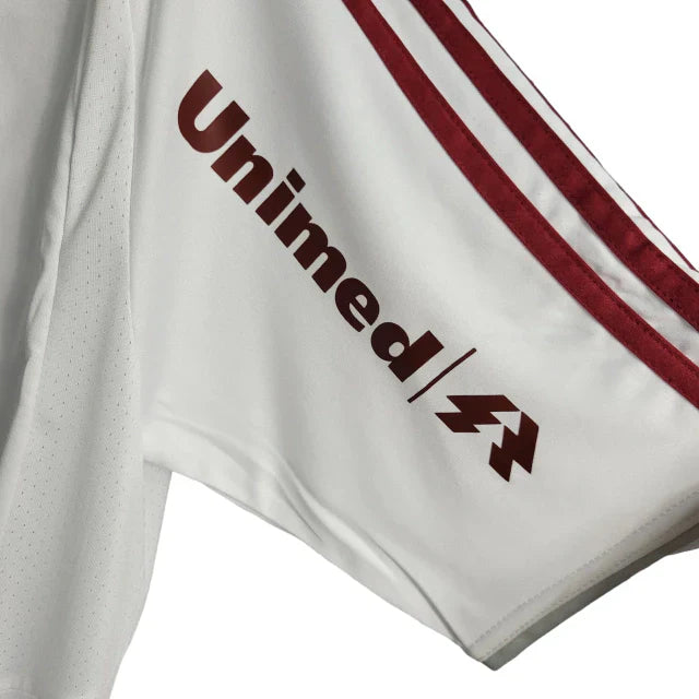 Camisa Fluminense Retrô II 11/12 Torcedor Masculina - Branca com detalhes em vinho - Rezenha 10 FC