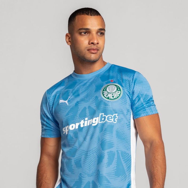 Camisa de Goleiro Palmeiras 25/26 Home Puma Torcedor - Azul - Rezenha 10 FC