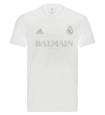Camisa Real Madrid x Balmain Refletiva Torcedor Adidas 2023/24 - Branca - Rezenha 10 FC